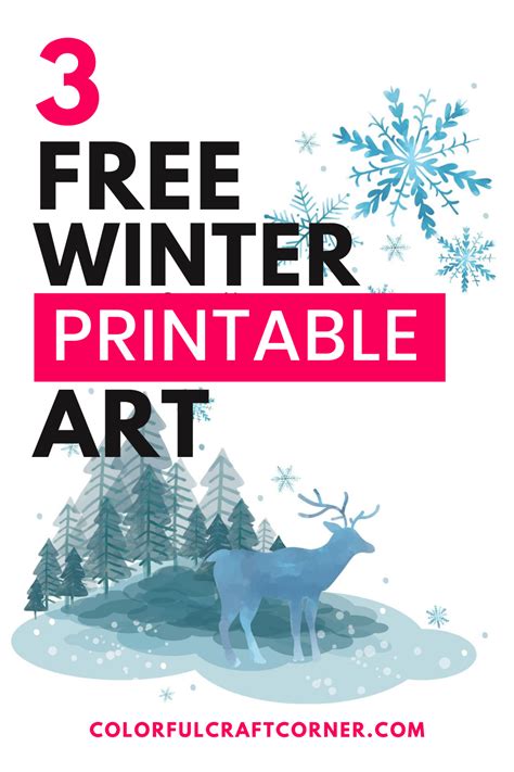 Free Winter Printables Wall Art
